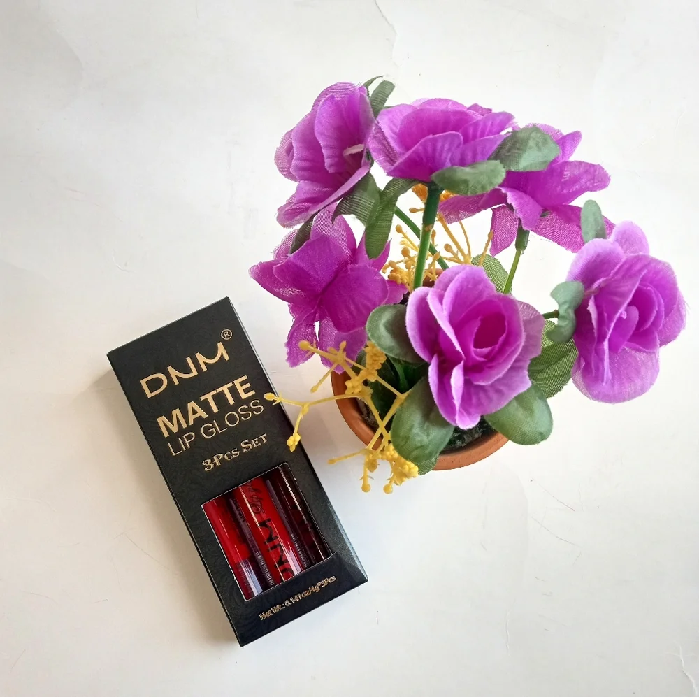 Matte Color Lip Gloss 3 pcs Set Red